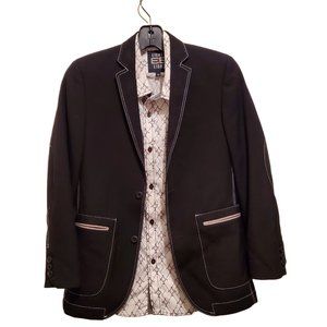 Boys Black James Morgan Blazer Sz 12 and Eighty Eight Long Sleeve Shirt Sz 14